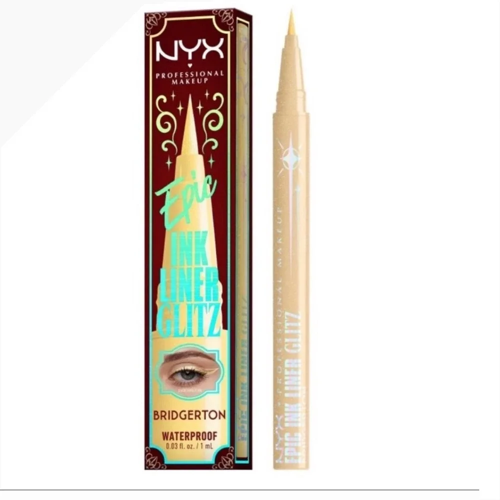 NYX Bridgerton Epic Ink Liner Glitz Set Gold & Silver Waterproof Eyeliner NEW